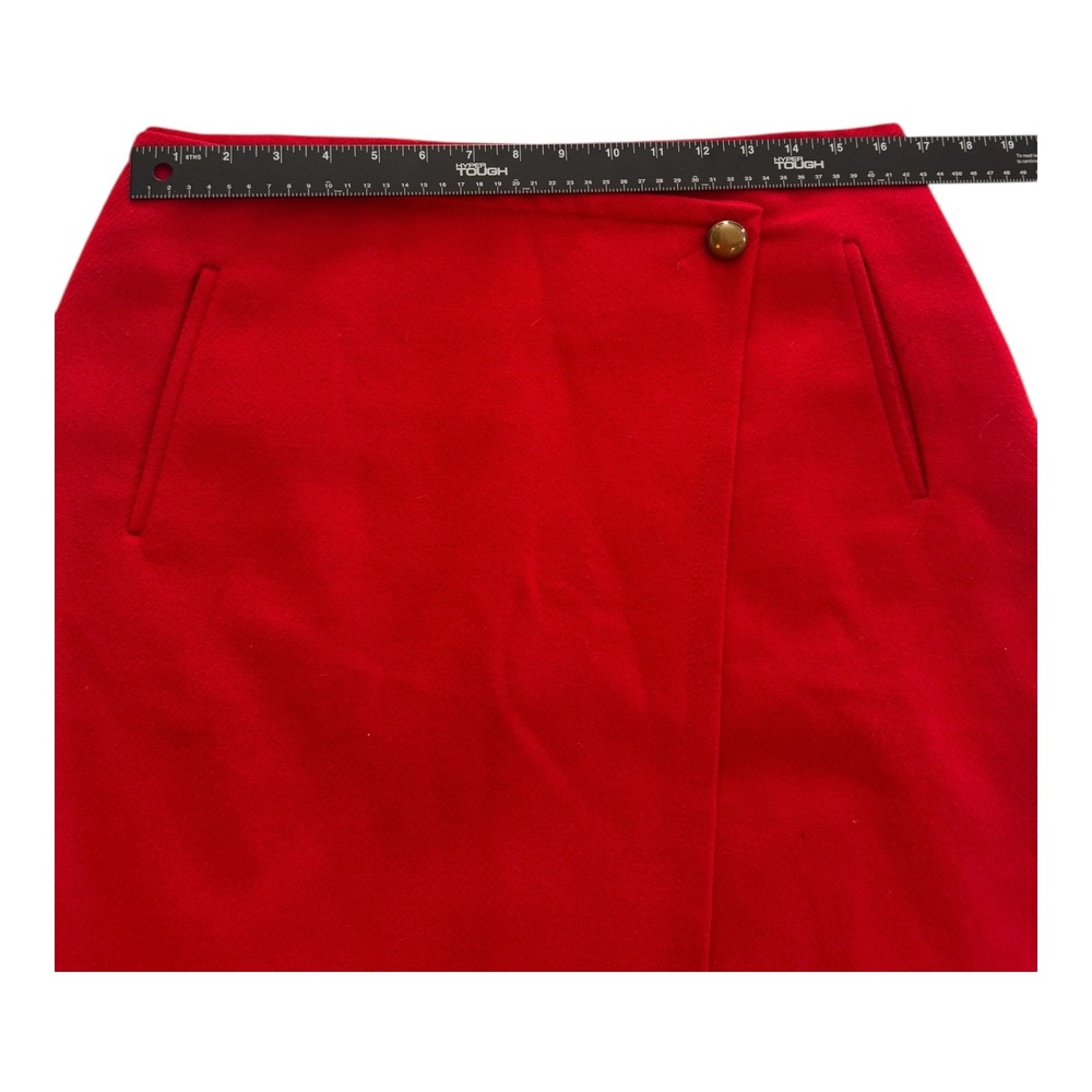 Talbots Red Wool Blend Short Skirt Womens 12 Preppy Mod Capsule - Picture 3 of 7